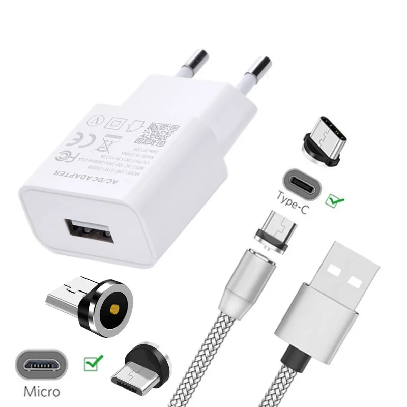 Магнитное зарядное устройство Micro USB Type C для Samsung S8 S9 A3 A5 A7 J4 J7 A70 Huawei P Smart P20 Y5 Y6 Y7 2019