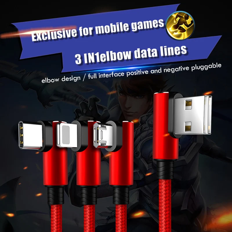 Кабель зарядный NOHON 3 в 1 с разъемом Micro USB Type C и Lightning для iPhone X 7 8 6 6s Plus XS XR Xiaomi 5