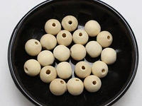 100 natural untreated plain wood round beads 12mmwooden beads