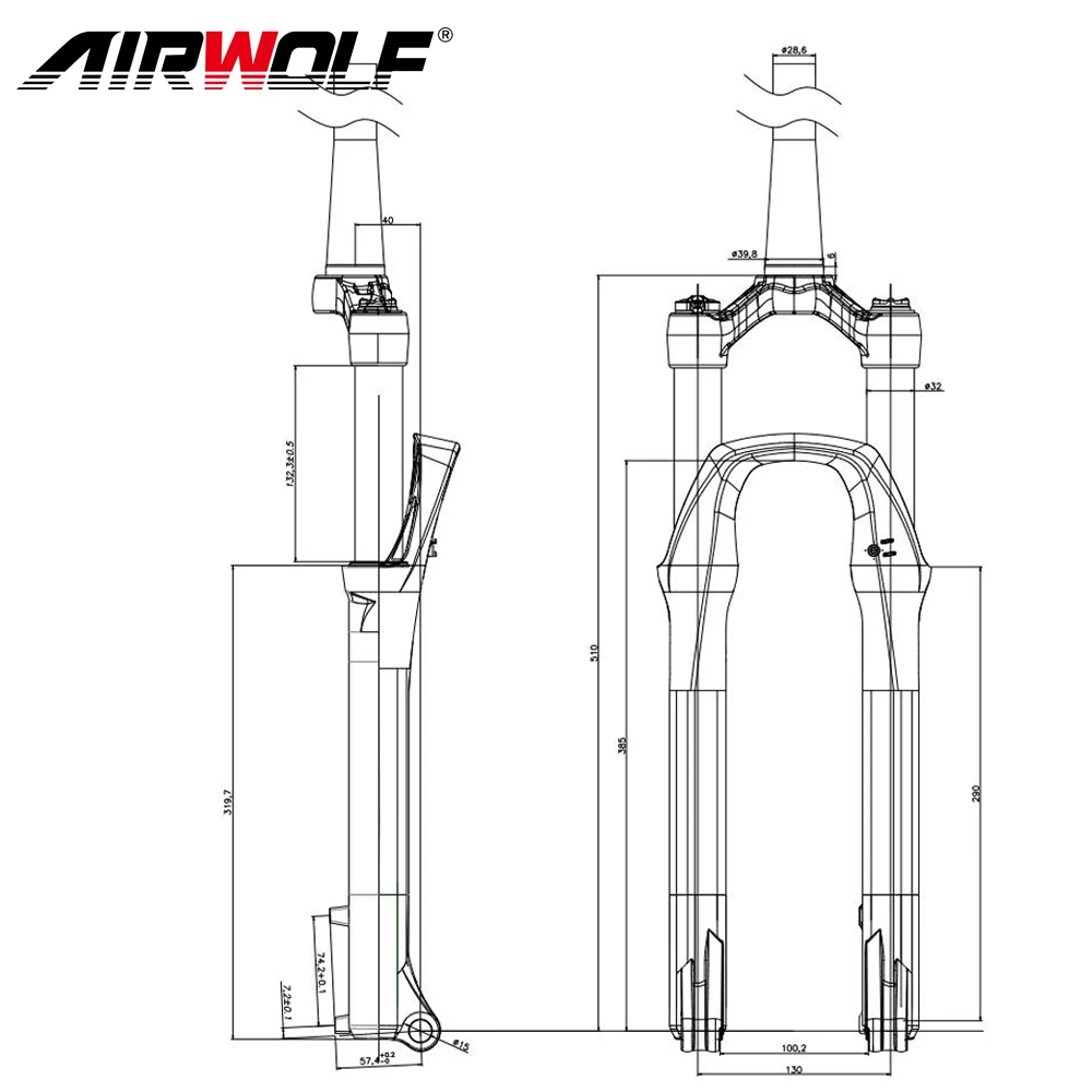 Вилка подвеска для горного велосипеда 29er пневматическая вилка из сплава