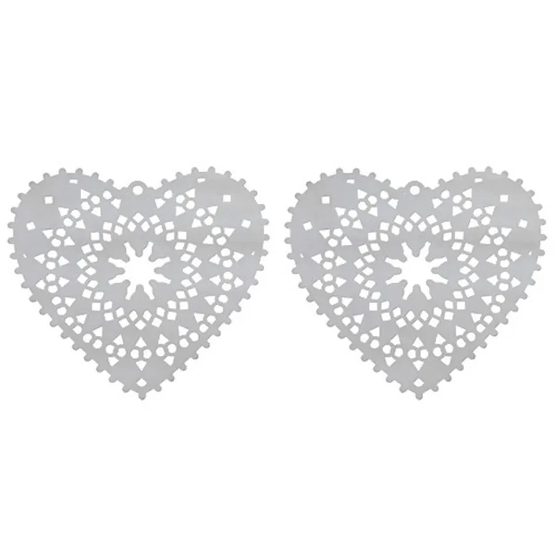 DoreenBeads модное 304 Филигранное тиснение из нержавеющей стали подвески в виде сердца