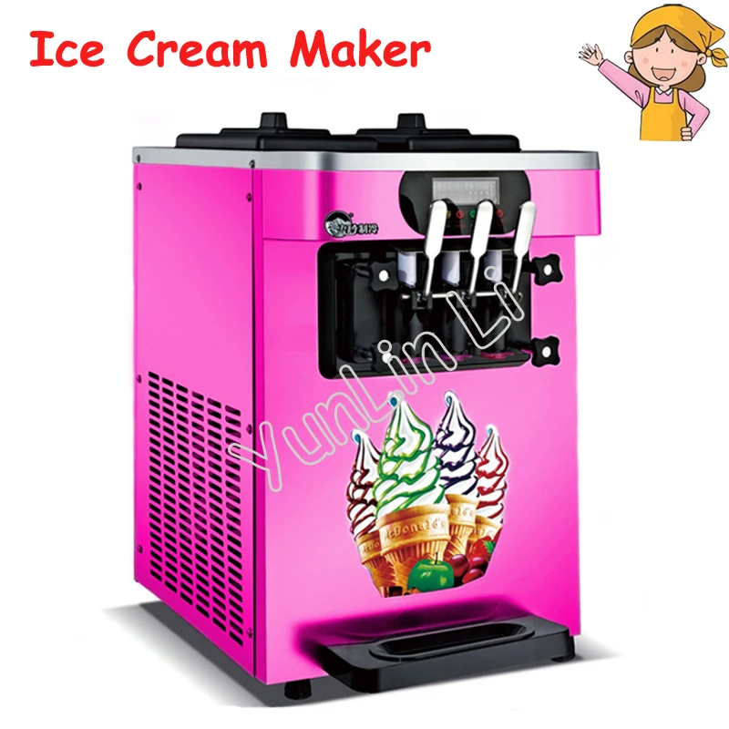 

Commercial soft serve Ice cream machine electric 18L/H 3 flavors sweet cone ice cream maker 110V/220V 1600W