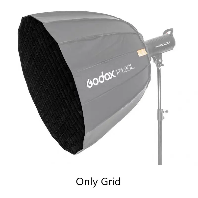 Портативный параболический соты Godox P120L P120H 120 см софтбокс с сеткой для студийного