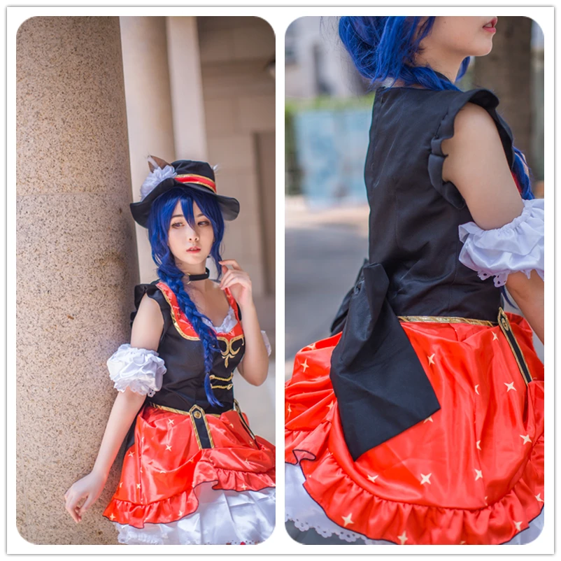 Игра LoveLive! Sunshine! Aqours Bremen Band Matsuura kanan костюм для косплея женское платье без рукавов