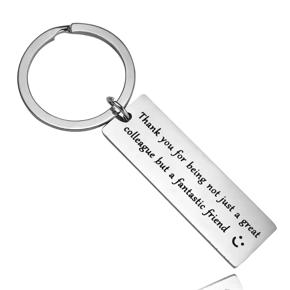 

12PC/Lot Stainless Steel Coworker Keychain Gift Thank You for Being Not Just a Great Colleague But a Fantastic Friend Friendship
