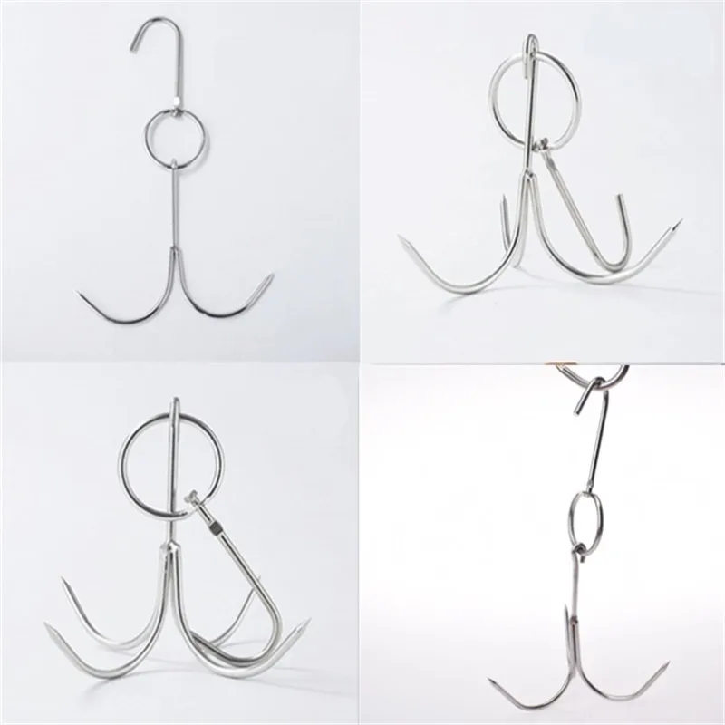 1 шт. из нержавеющей стали шашлык двойной три четыре когти мясо крючки для барбекю