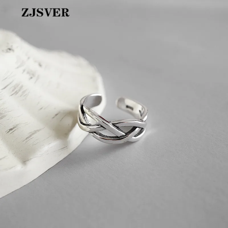 ZJSVER ювелирные изделия из стерлингового серебра 925 пробы кольца Модные полые