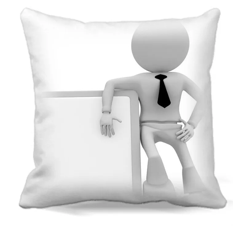 

Бизнес 3D маленький человек квадратный хлопок полиэстер мягкий Чехол на подушку для дома автомобиль, диван, декоративное кресло
