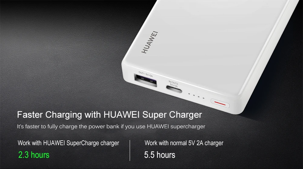 HUAWEI двухполосная 40 Вт Супер быстрая зарядка Мобильный Внешний аккумулятор быстрая зарядка Поддержка нескольких совместимых внешних аккумуляторов