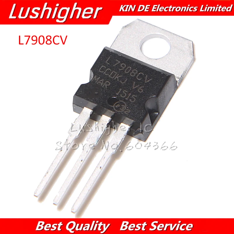 10 шт. L7908CV-220 L7908 TO220 7908 LM7908 MC7908 новый оригинальный  Электронные компоненты