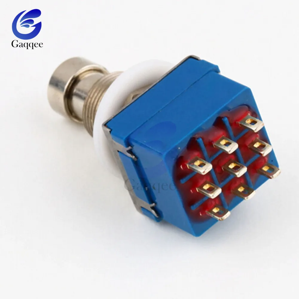 3PDT 9 контактный Гитарный блок эффектов торцевой переключатель педаль металл