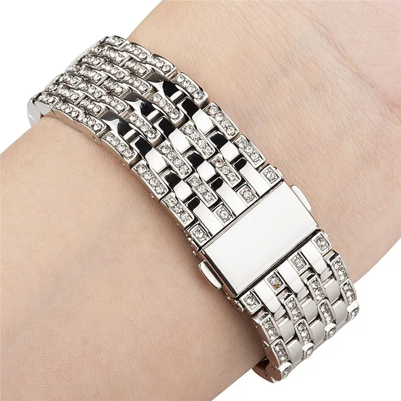 Ремешок для часов женский из нержавеющей стали браслет наручных Apple Watch 38 мм 42 с