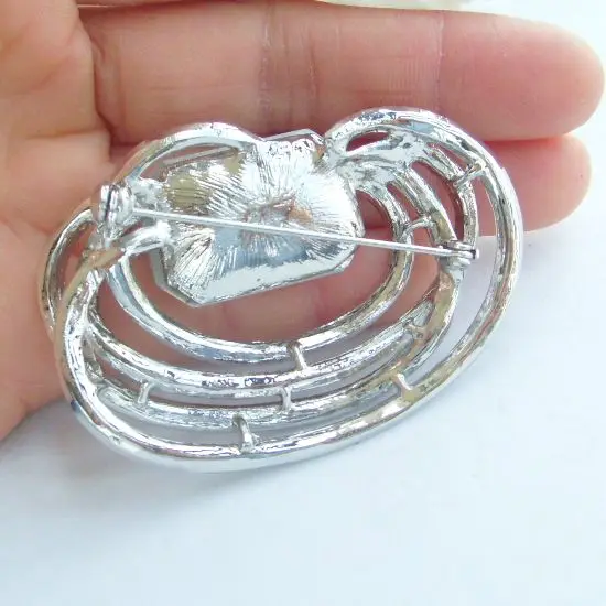 Свадебные ювелирные изделия серебряный тон прозрачный горный хрусталь Кристалл