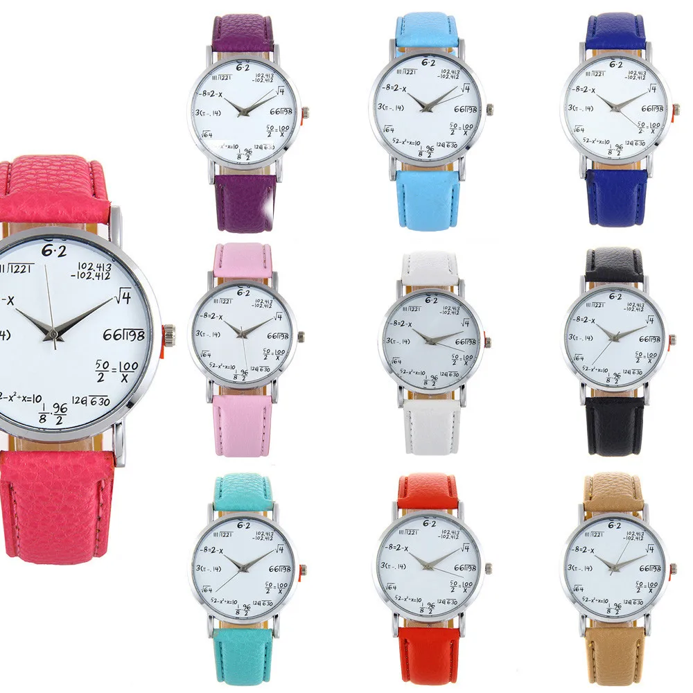 Женские и мужские часы с модным дизайном кожаный ремешок аналоговые кварцевые