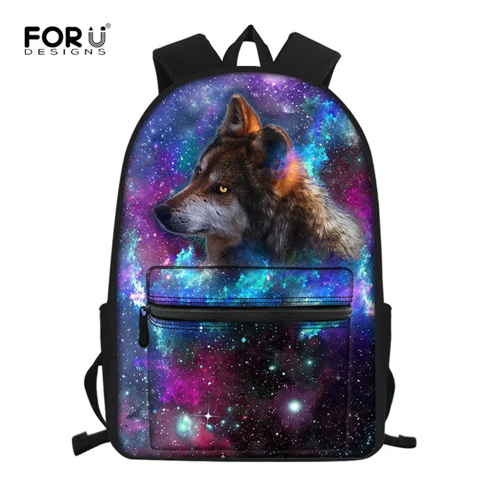 CC3198Z58 FORUDESIGNS/Galaxy рюкзаки с изображением волков для детей, подростков, мальчиков, Школьный Рюкзак Для Путешествий, ежедневный рюкзак для ноутбука, мужской рюкзак Mochila Escolar - Цвет: CC3198Z58