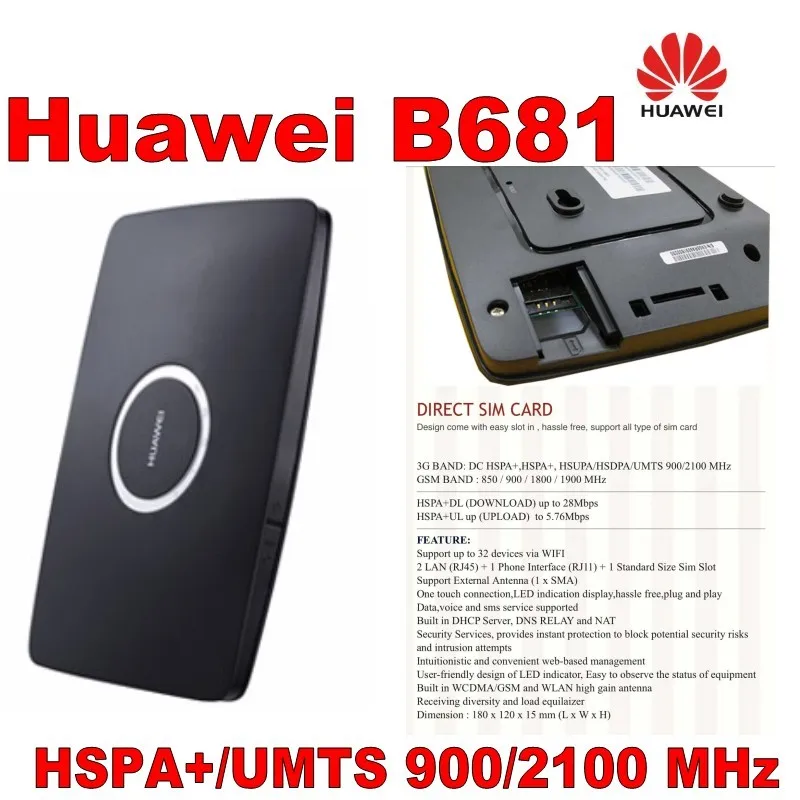 

lot of 100pcs Unlocked Huawei B681,DHL shipping