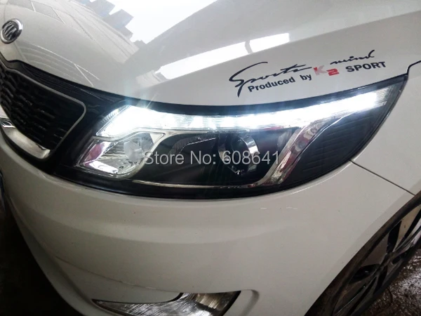 Для KIA RIO K2 светодиодный фара ангельские глазки объектив проектора 2011 2012 года