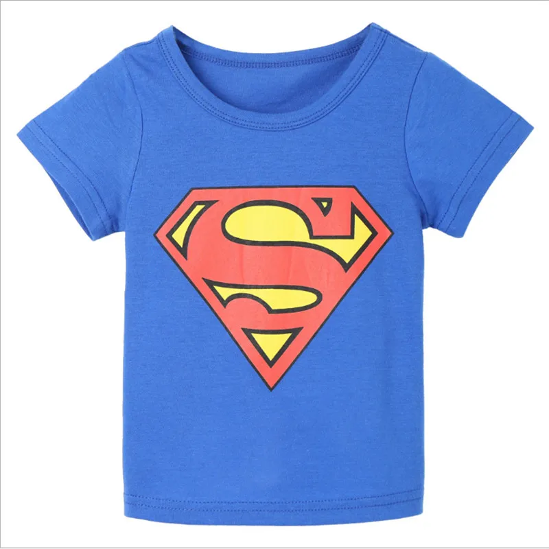 Футболки с принтом супергероев футболки для маленьких мальчиков топы Детские