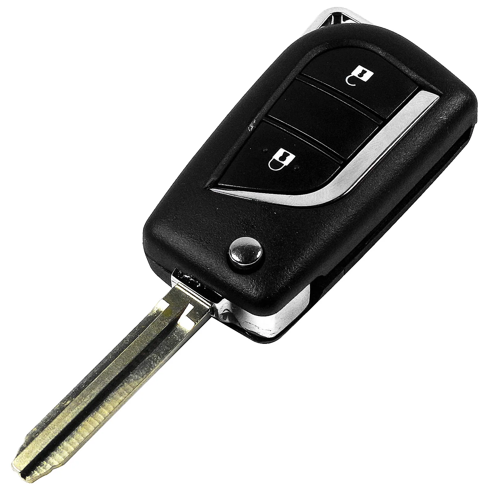 2Button Toy43 Jinyuqin 10 шт. Toy48 Toy43 откидной складной дистанционный ключ для Toyota Lewin Camry eiz Highlander Corolla чехол для ключей 2/3 кнопка - Количество кнопок: 2Button Toy43
