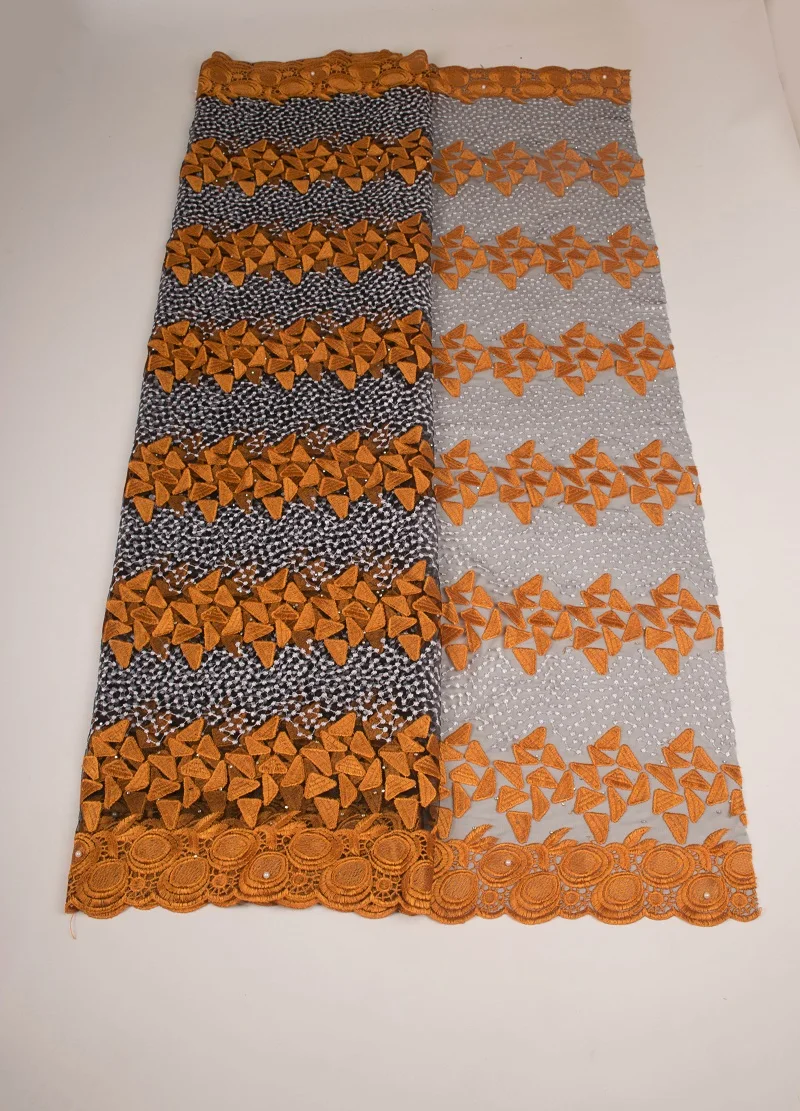 Золотая африканская кружевная ткань 2019 Высококачественная французская сетчатая