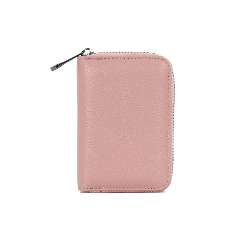 Bean pink Фирменный держатель для карт от westкрик из натуральной кожи с блокировкой RFID, минималистичный дорожный бизнес-держатель для карт, кошелек с 16 слотами - Цвет: Bean pink