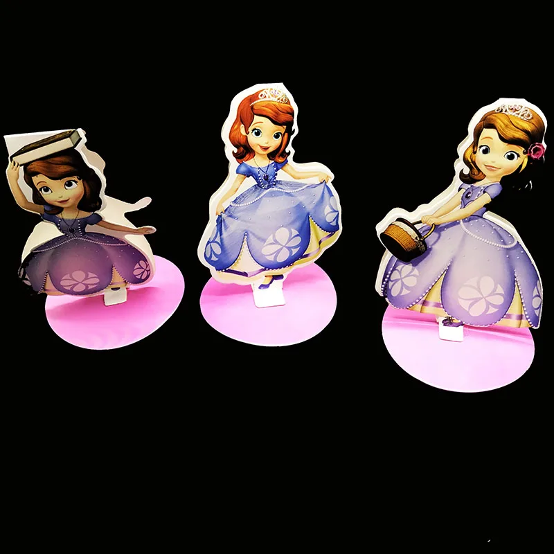Sofia the First 6 шт./лот, украшения для стола Человек-паук, украшения для дня рождения Человека-паука на тему Человека-паука, аксессуары для стола - Цвет: Sofia the First