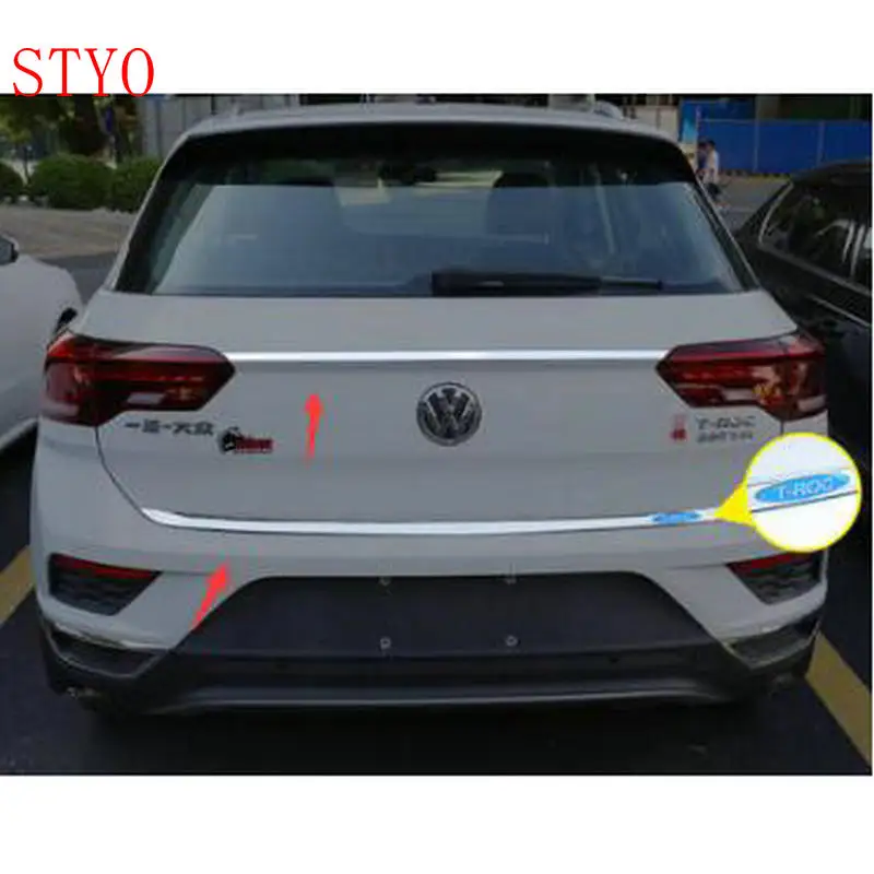 STYO автомобиля Нержавеющая сталь Задняя Крышка багажника отделка/хвост ворота