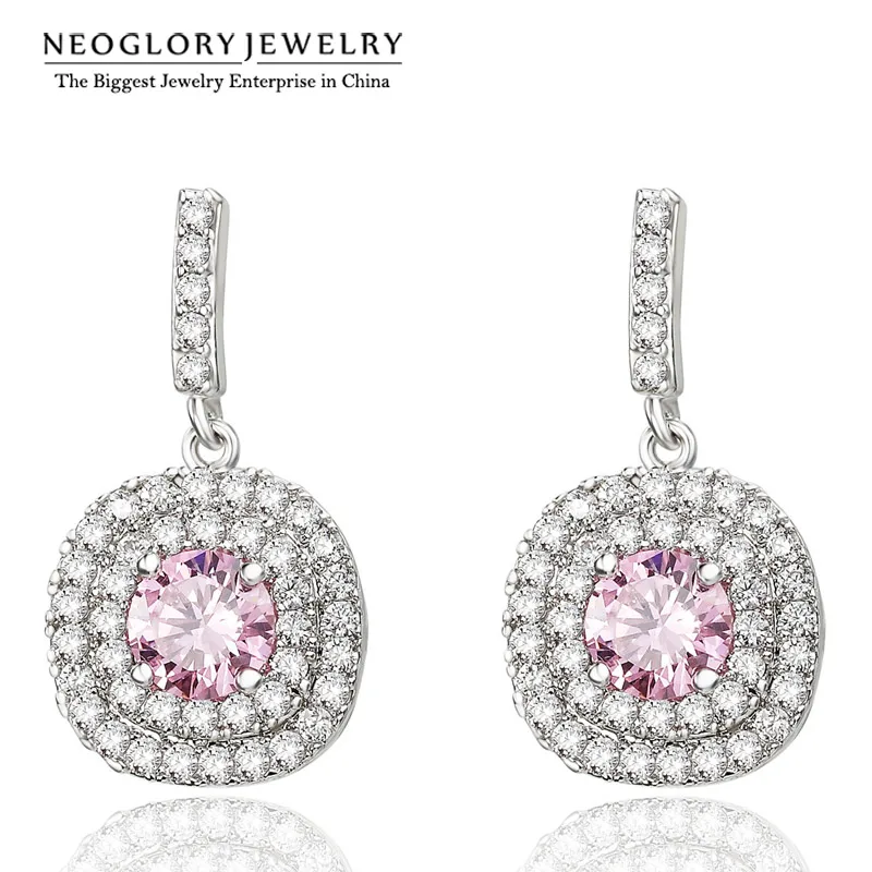 Neoglory Австрийские хрустальные стразы очаровательные свадебные Висячие серьги