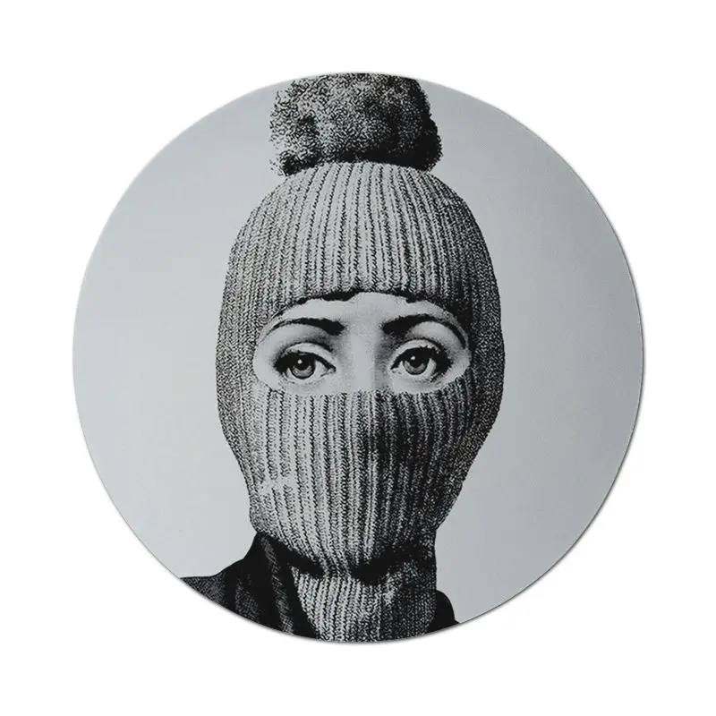 Rosenthal Piero fornasetti стильный нескользящий коврик для мыши 200x200 мм, резиновый коврик маленького размера, Круглый игровой Нескользящий Резиновый коврик 20x20 см