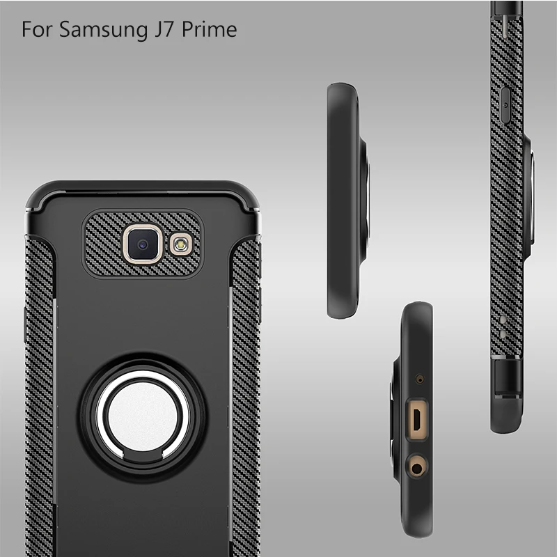 SIXEVE для samsung J7 Премьер Дело палец кольцо задняя крышка чехол galaxy премьер PC +
