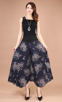 Женские винтажные штаны 2018 года летние широкие брюки в китайском стиле женские