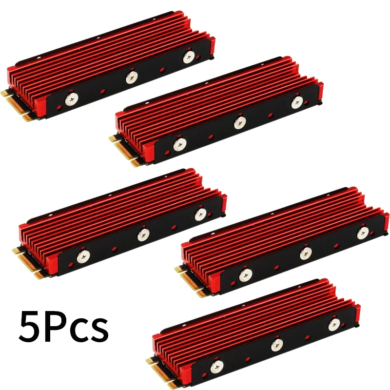 5 шт. красный крутой военный корабль для NVME NGFF M.2 радиатор алюминиевый лист