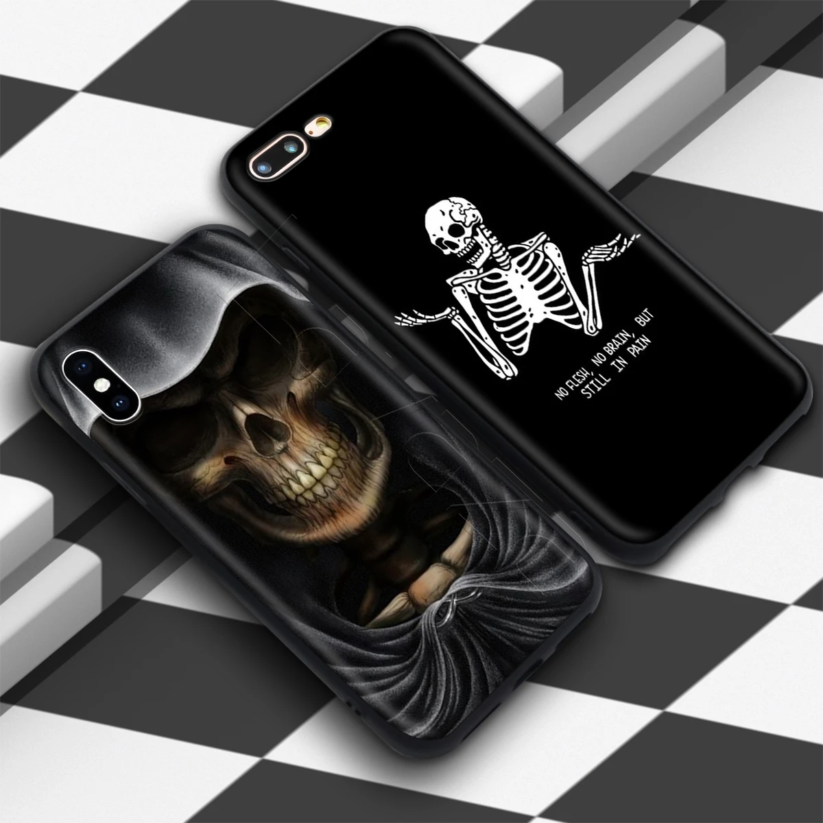 Lavaza смерти молитва мрачный жнец Скелет чехол с черепом для iPhone 12 11 Pro XS Max XR X 8 7 6 6S