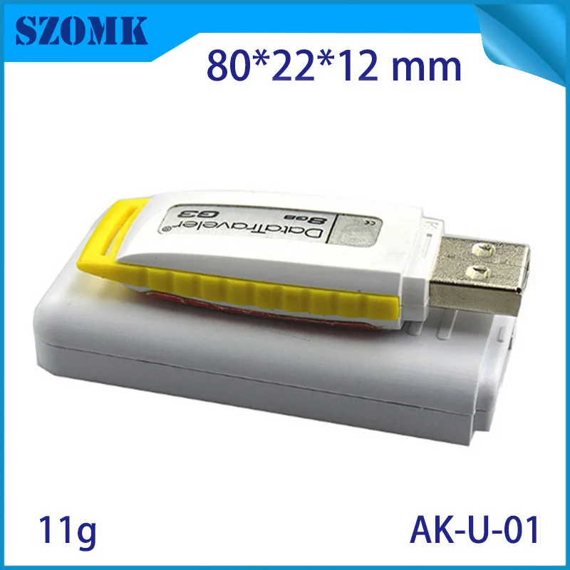 Szomk пластиковый usb корпус diy электронная проектная коробка (10 шт.) 80*22*12 мм палка