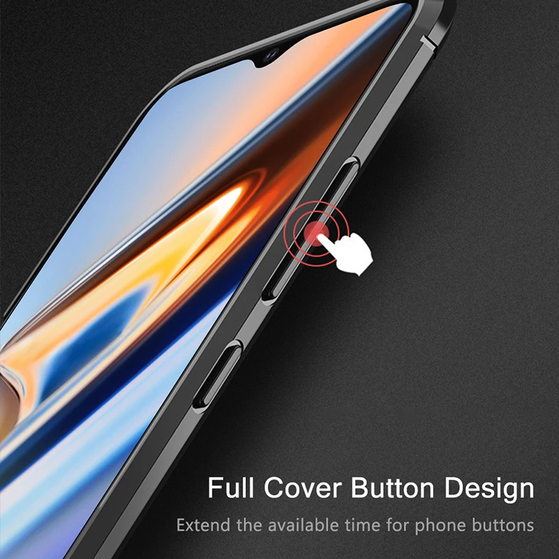 Чехол для OnePlus 7 Pro силиконовая задняя крышка бампер из углеродного волокна мягкий