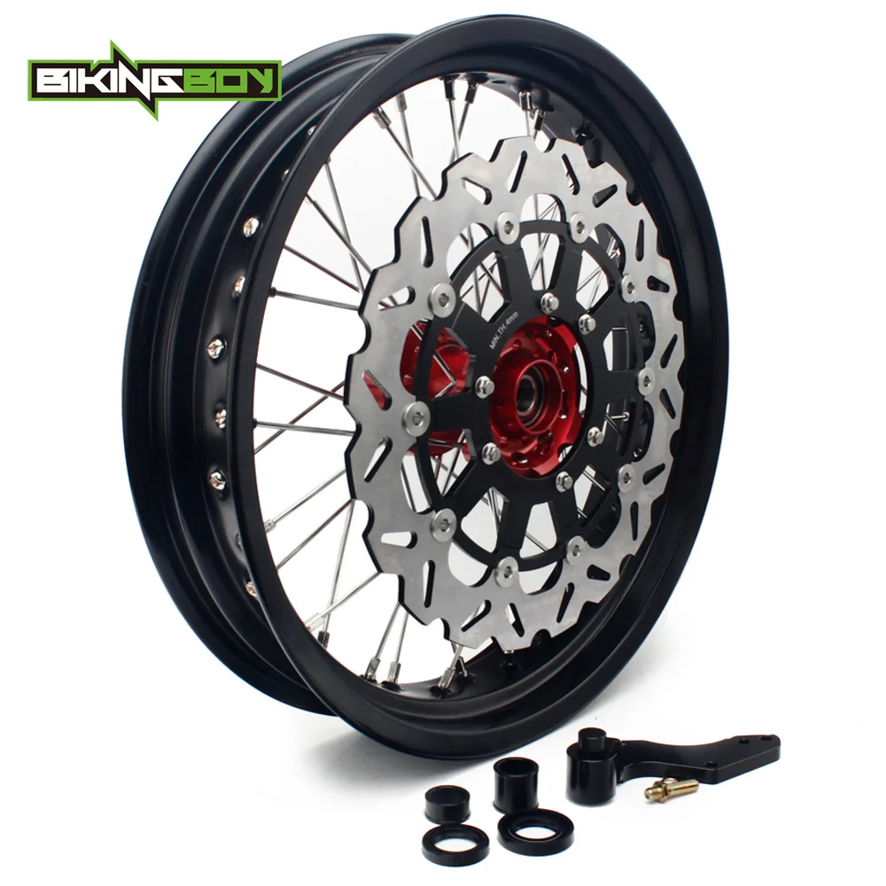 BIKINGBOY 17&quot Front Rear Wheels Rims Hubs Discs Bracket Sprocket Set For Honda CRF 250 450 R CRF450R 2015 2016 2017 | Автомобили и