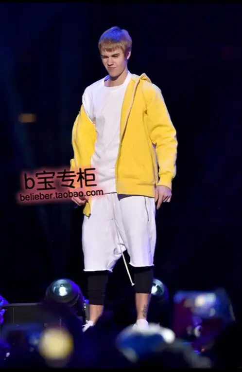 Новинка 2017 Мужская одежда Джастин Бибер Мода хип хоп повседневные брюки с