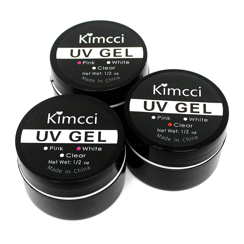 Kimcci 1 x прозрачный гель для защиты от УФ лучей дизайн ногтей хрустальные кончики для ногтей Pro бренд кончик клей расширение строитель Французский маникюр расширение Ge