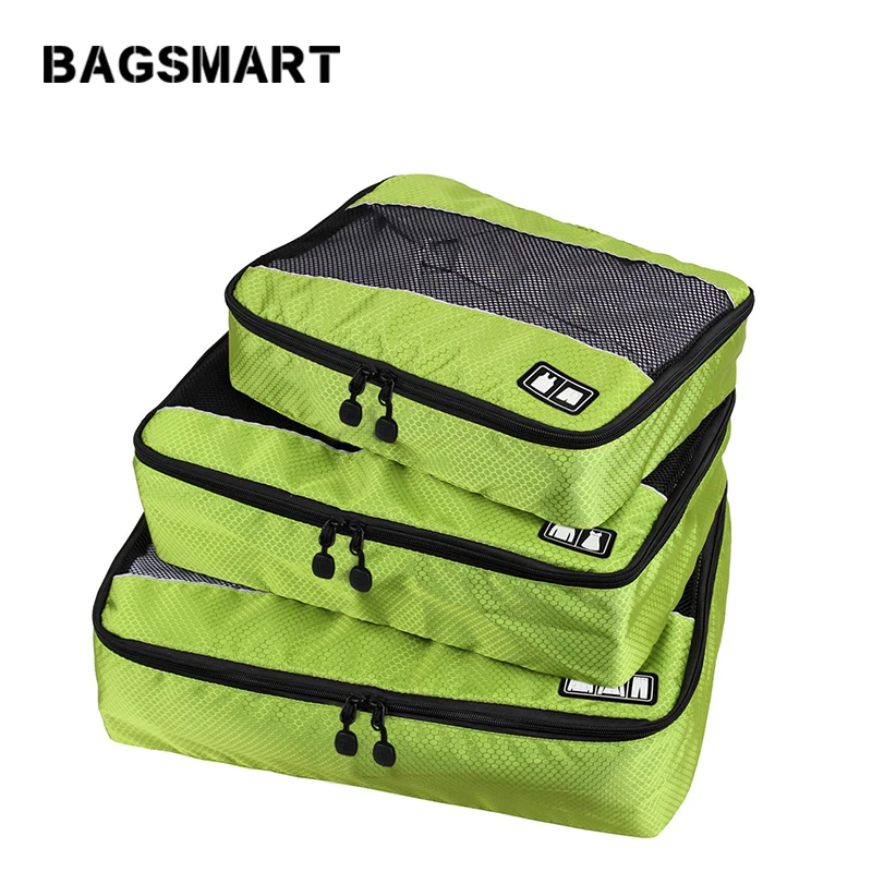 BAGSMART 3 шт./компл. дорожные сумки для футболки в стиле унисекс нейлон упаковка