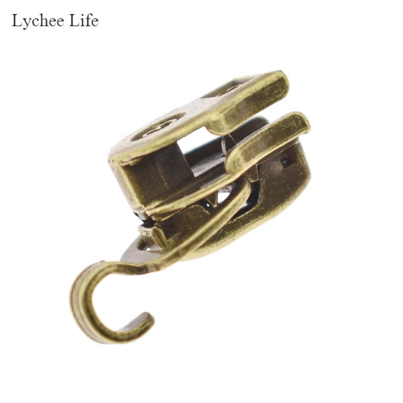 Lychee Life 50 шт. 3# винтажная металлическая молния голова молния слайдер сумка молния тянет для самостоятельного пошива одежды аксессуары портной инструменты