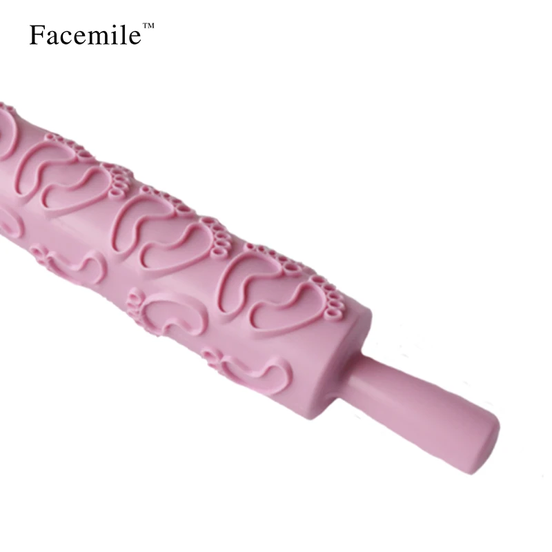 Facemile Милая Скалка с тиснением для ног, сахарное ремесло, подарок, помадка, украшение для торта, 54056
