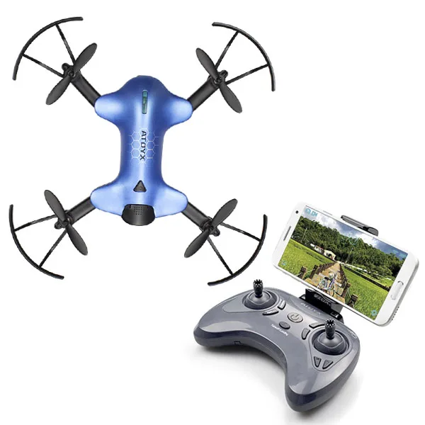 AT-146-BLUE ATOYX Дрон с камерой 4k широкоугольная камера Дрон HD RC Квадрокоптер FVP wifi Высокая 4CH Безголовый режим удержания высоты - Цвет: AT-146-BLUE