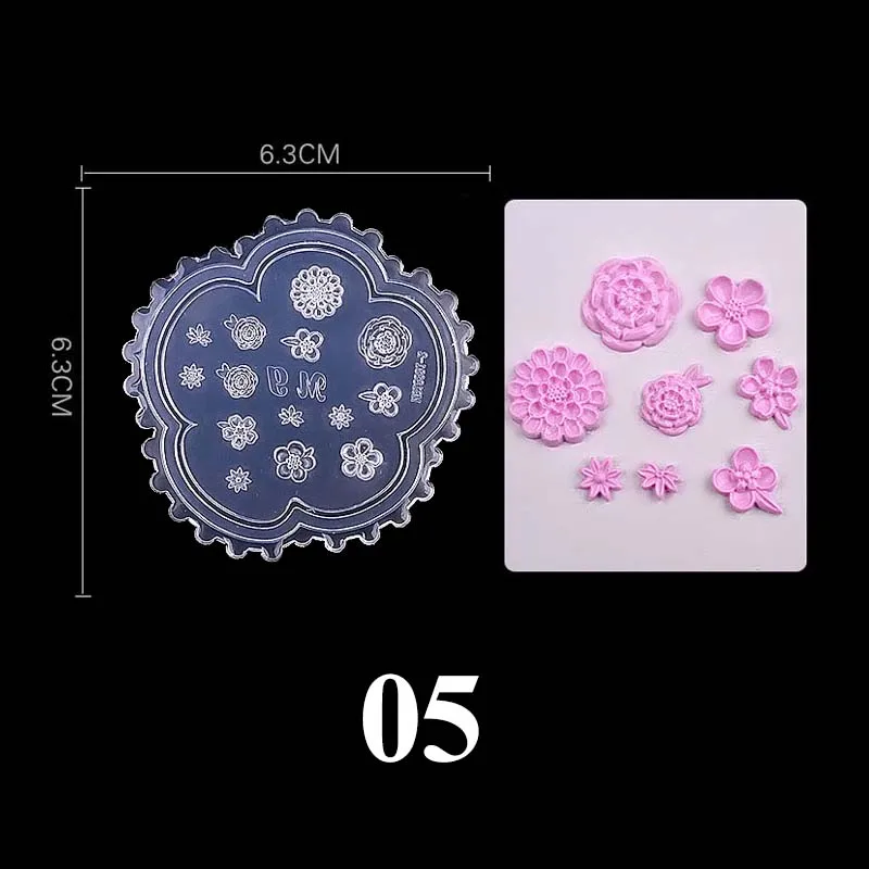 05 1 шт. DIY Дизайн ногтей силиконовая форма 3D листья цветок ромашка шаблон для ногтей Форма Акриловый УФ гель резьба маникюрные трафареты инструменты - Цвет: 05