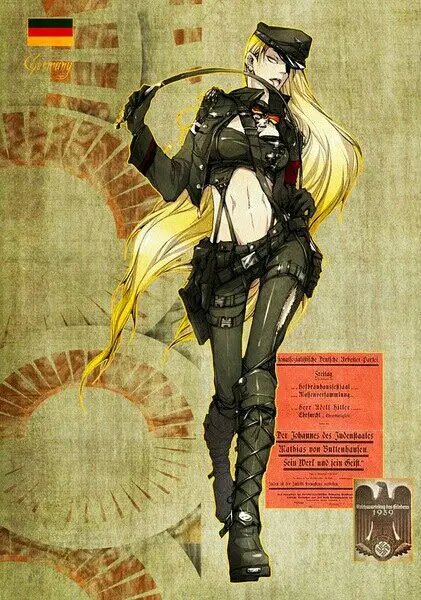 APH Axis Powers Monica Beillschmidt Германия хеталия Косплей костюм униформа набор на заказ