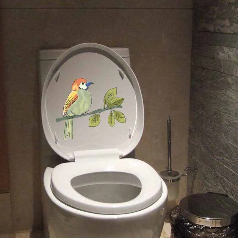 YOJA 23 4X20 2 см WC наклейки для унитаза домашний декор Классический стиль цветок птицы