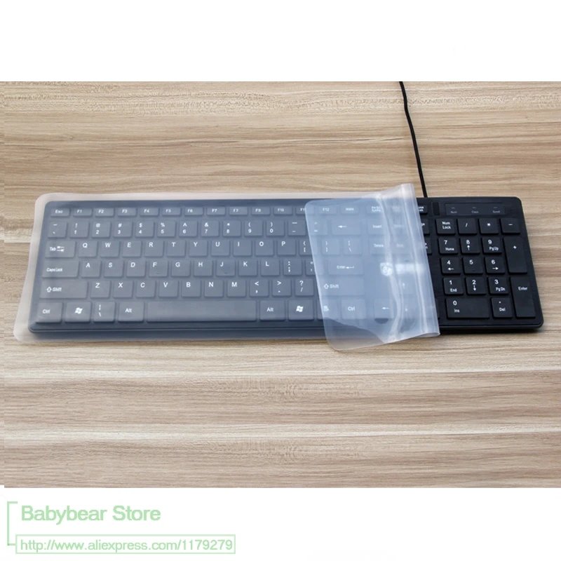 Универсальный 10 12 14 15 24 дюйм чехол для клавиатуры для hp dell lenovo Asus acer samsung Fujitsu 15,4 11,6 10,1 Защита клавиатуры - Цвет: Desktop keyboard