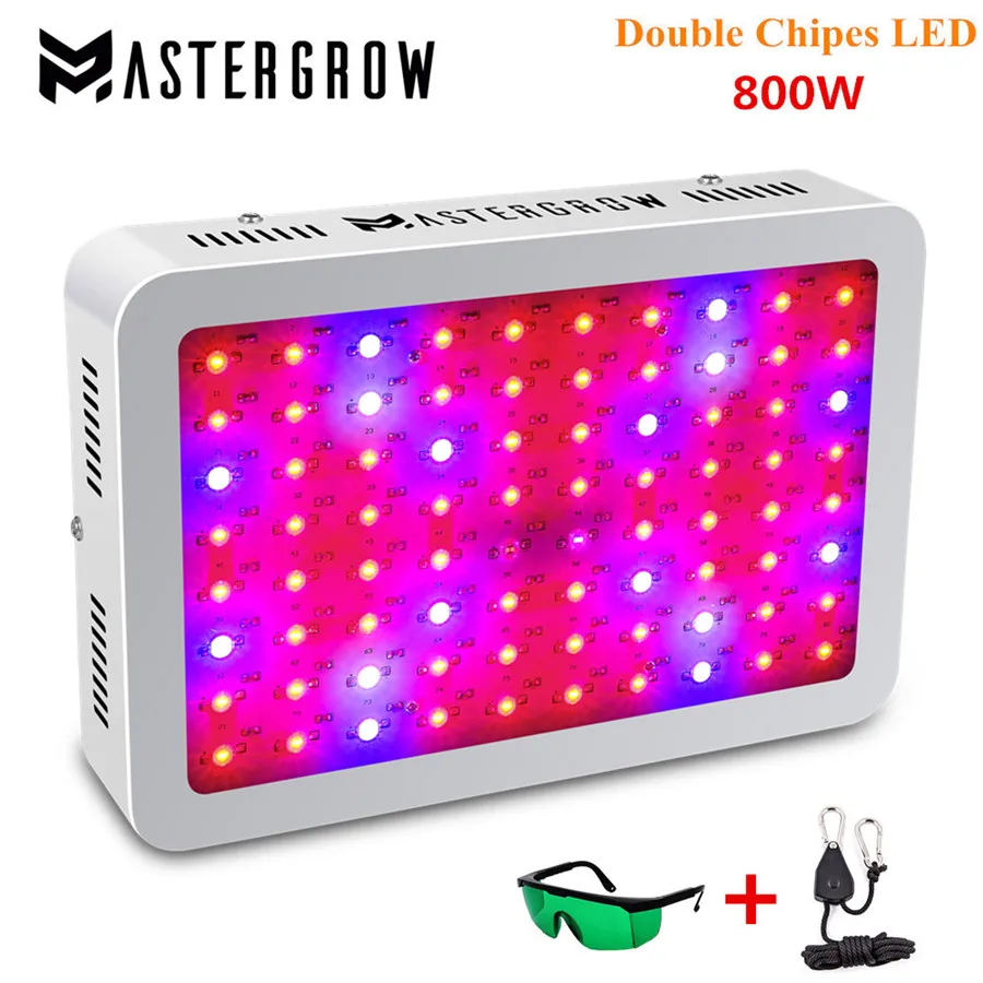 MasterGrow 300/600/800/1000/1200/1500/1800/2000 Вт полный спектр светодиодный grow светильник для внутреннего парниковых расти палатку завода светать светильник - Испускаемый цвет: 800W double chip
