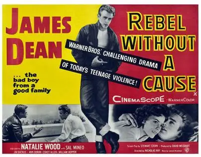 REBEL WITHOUT A CAUSE movie poster JAMES DEAN NATALIE WOOD SILK POSTER Decorative Wall painting 24x36inch | Дом и сад