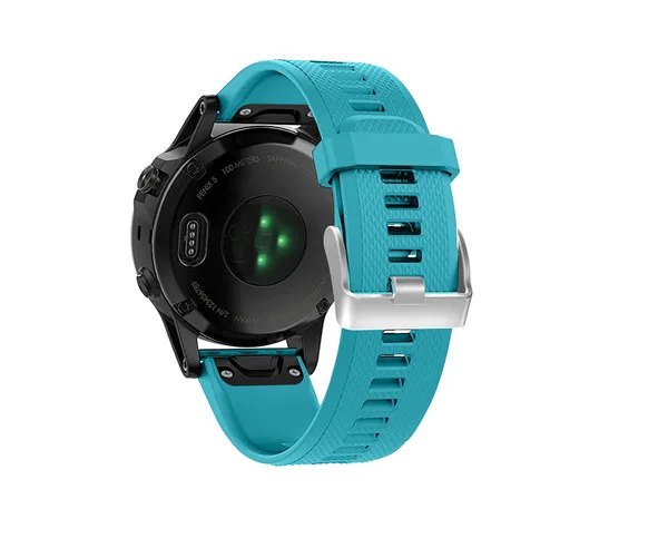 Gem blue 26 22 20 мм ремешок для часов Garmin Fenix 5X5 5S Plus 3 3 HR Forerunner 935 часы Quick Release силиконовый легкий ремешок на запястье - Цвет: Gem blue