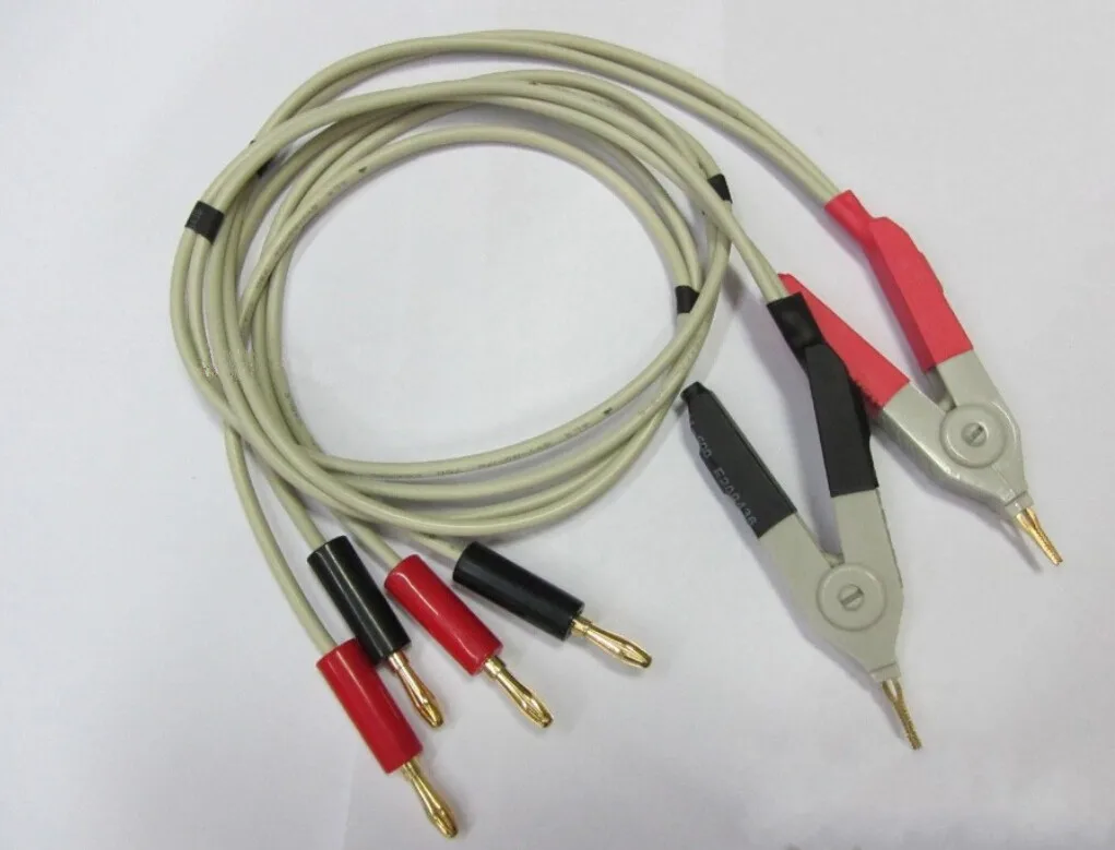 

LCR Test Clip / LCR Meter Low Resistance Test Leads / Terminal Kelvin Test Line Banana ports